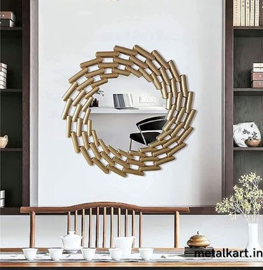 The Metallic Puffs Mirror (30 x 30 Inches)